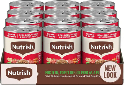 Nutrish Chicken Wet Dog Food Chunks in Gravy,13 Oz. Can (Rachael Ray) | No Poultry By-Product Meal, Artificial Preservatives or Flavors, No Added Corn or Wheat Ingredients, Made in the USA15
