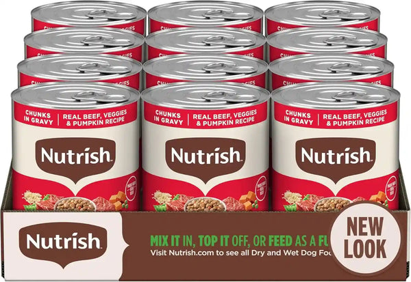 Nutrish Chicken Wet Dog Food Chunks in Gravy,13 Oz. Can (Rachael Ray) | No Poultry By-Product Meal, Artificial Preservatives or Flavors, No Added Corn or Wheat Ingredients, Made in the USA15