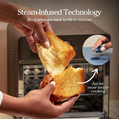 Our Place Large Wonder Oven, 6-In-1 Air Fryer & Toaster Oven, 3-Rack, 32 Qt | Non-Toxic Air Fryer Toaster Oven Combo; Basket, Wire Rack, Bake Pan, Crumb Tray; Toast, Roast, Bake, Broil, Reheat, Steam6