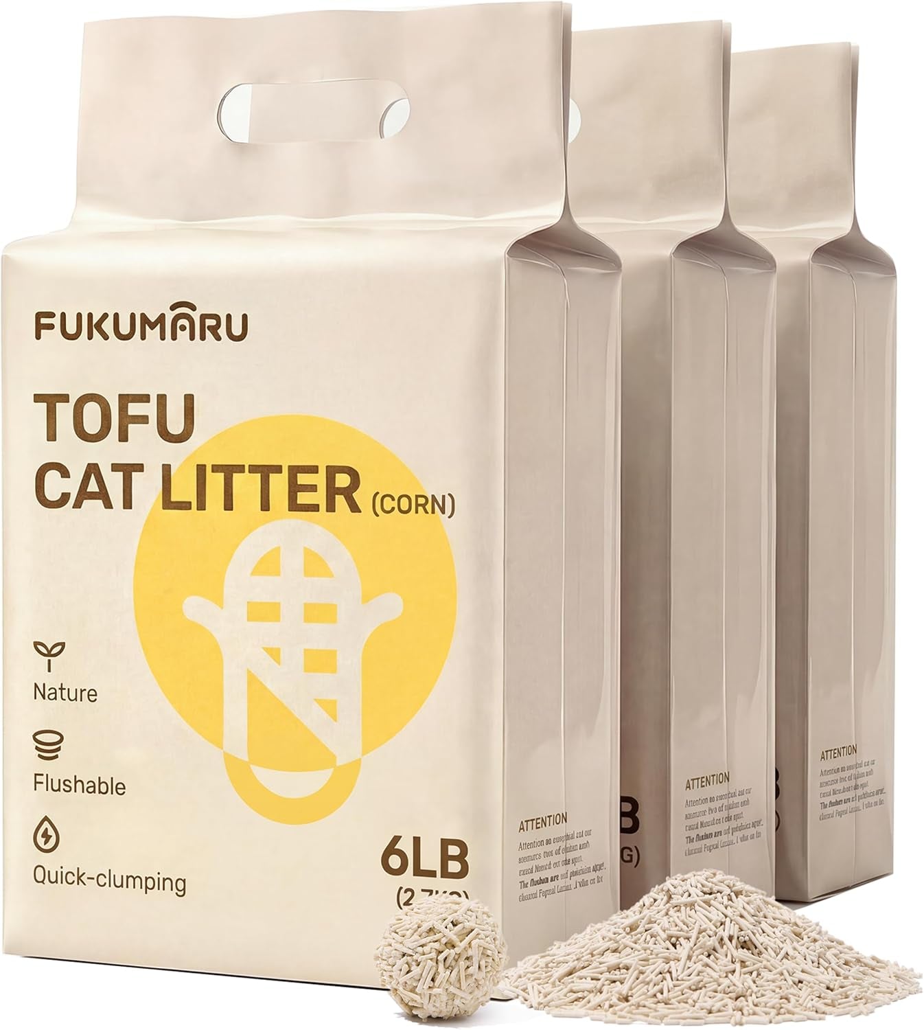 fukumaru-tofu-cat-litter-natural-lightweight-unscented-cat-litter-pellets-99-9-dust-free-quick-clumping-effective-odor-control-flushable-low-tracking-18-lbs-3-packs