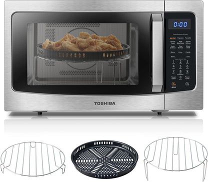 4-In-1 Microwave Oven with Air Fryer Combo, 1.5 Cu.Ft, 1000W | Smart Sensor, Convection, Mute Function, Position Memory Turntable, Countertop Use, Silver1