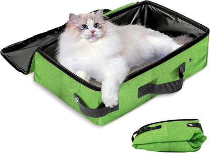 Portable Cat Litter Box with Lid, 16 * 12 * 6 Inches, Black | Foldable, Ease of Use, Non-Leaking, Easy to Take, Lightweight, for Outdoor Camping & Traveling, Zipper Lock10
