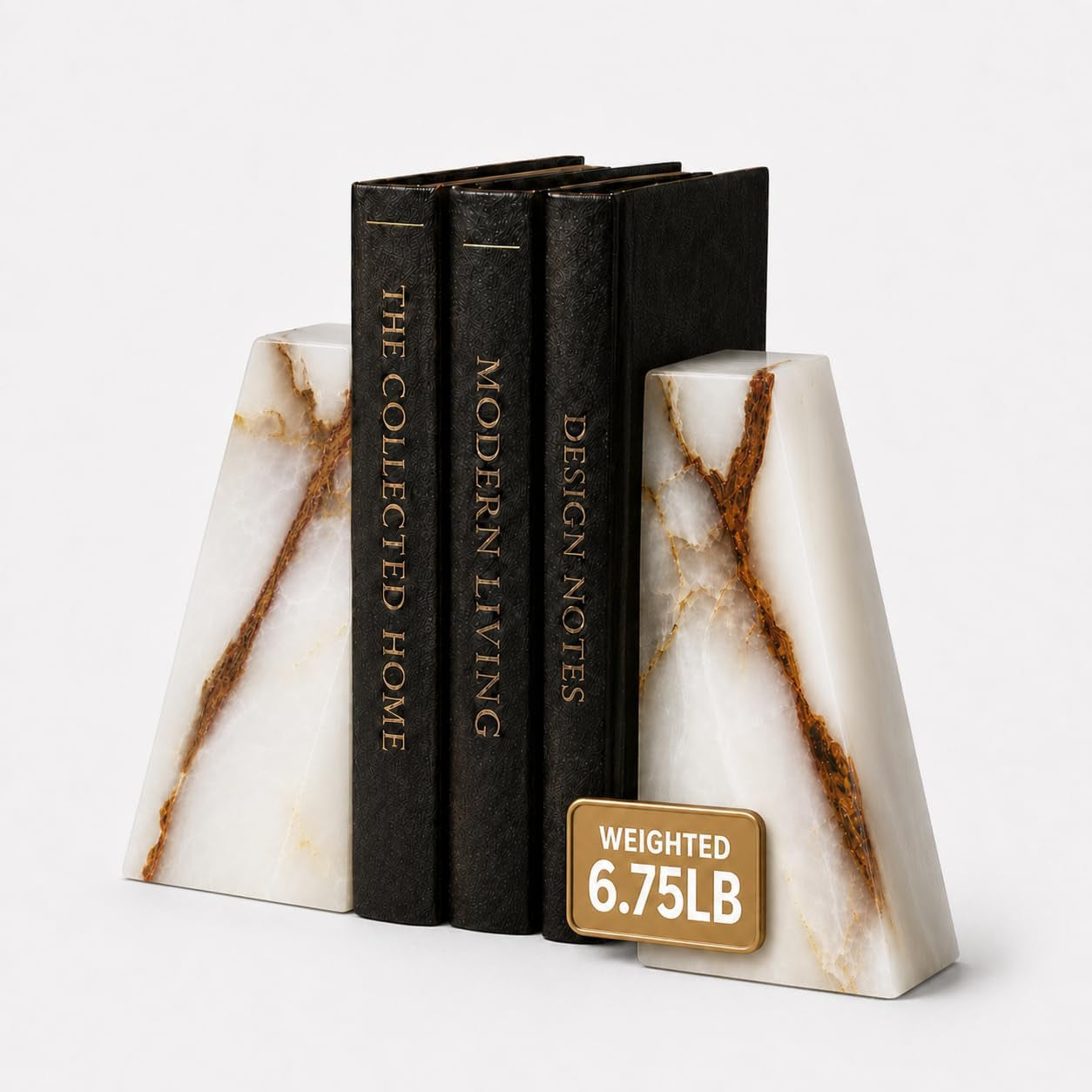 white-triangular-onyx-marble-bookends-heavy-duty-wedge-design-modern-office-and-bookshelf-organizer