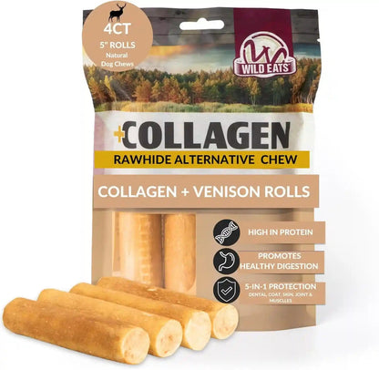 Wild Eats Real Duck Collagen Bully Sticks for Dogs, 25 Pack, Rawhide Free | No Hide Chew Treat Made without Grain, 5 Inch Size, High Protein, Satisfies Natural Gnawing Urges, Suits All Breeds21