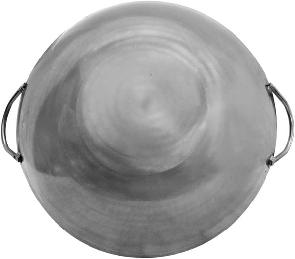 Carbon Steel Chinese Cantonese Style Wok Pan Frying Pan,24 Inch,Two Side Handle5