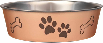Loving Pets Bella Dog Bowls- Stainless Steel Dog & Cat Bowls - Spill Proof Dog Food Bowl, Cat Bowl, Puppy Essentials & Pet Supplies Great for Home & Travel (Medium 20-35 Lbs, Blueberry)11
