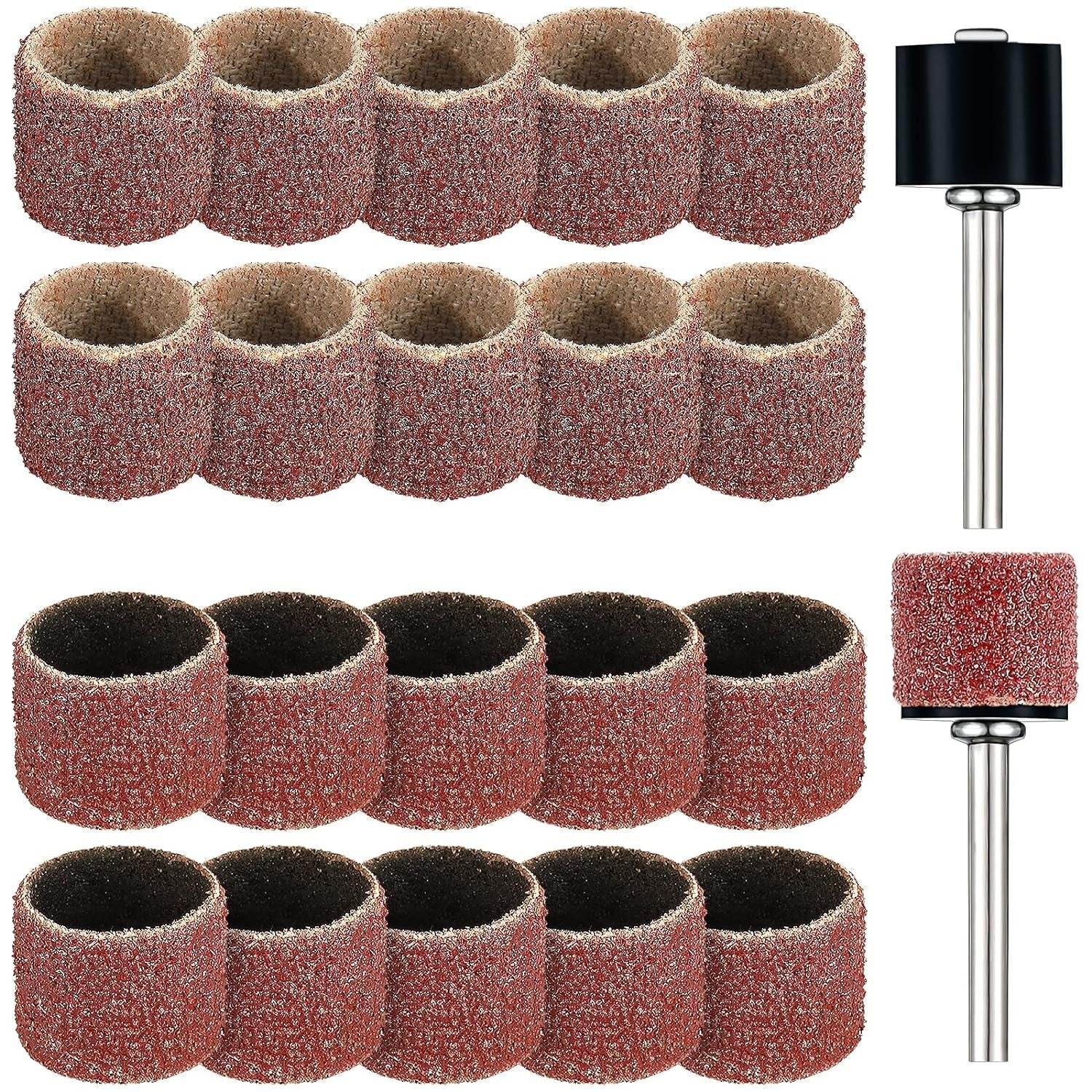 22-pet-nail-grinder-replacement-kit-with-grit-sanding-bands-pet-smoother-claw-care-black-grinding-drums-dog-nail-grinder-replacement-dog-claw-grooming-supplies1-2-inch-60-grit-and-100-grit