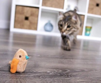 Smartykat Chickadee Chirp Electronic Sound Cat Toy, Contains Catnip, Battery Powered - Light Brown, One Size10