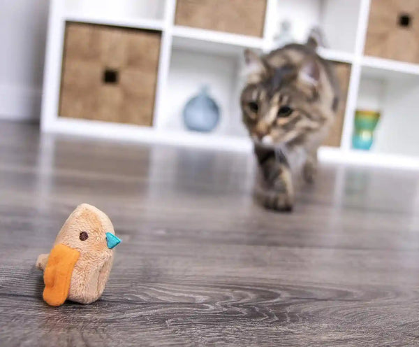 Smartykat Chickadee Chirp Electronic Sound Cat Toy, Contains Catnip, Battery Powered - Light Brown, One Size10