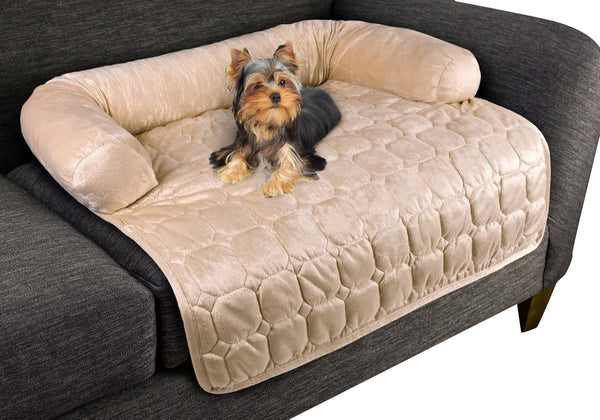 Couch Cover for Dogs - 35X35 Pet Furniture Protector with Memory Foam Neck Bolster, Quilted Fabric, and Water-Resistant Base Layer by PETMAKER (Gray)9