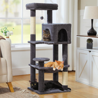 MUTTROS Mushroom Cat Tree Tower with Removable Scratcher, Large Hammock, Condo, Perch, 3 Sisal Posts – Multi-Level Cat Tree for Indoor Cats, Cute Cat Tower for Small Space Homes34