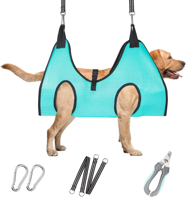 ATESON Pet Grooming Hammock with Nail Clippers/Nail Trimmers/Grooming Scissors, Dog Grooming Harness for Nail Trimming, Pet Grooming Sling Helper28