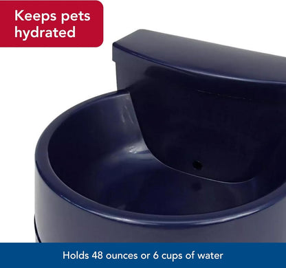 Coastal Pet Bergan Auto-Wata - Outdoor Dog & Cat Water Dispenser - Automatic Water Bowl for Pets - Made from Durable, Bpa-Free Plastic - Self-Watering Cat & Dog Bowl - Navy, 48 Ounces5