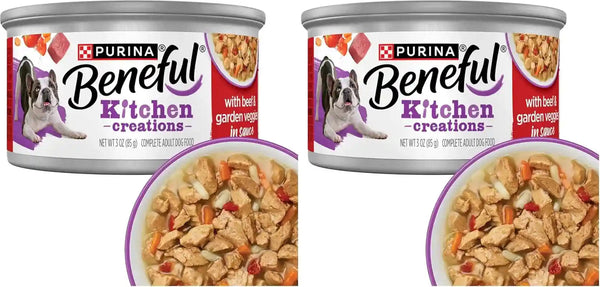 Purina Beneful Kitchen Creations with Beef, Chicken, or Lamb Wet Dog Food Variety Pack - (Pack of 30) 3 Oz. Cans14