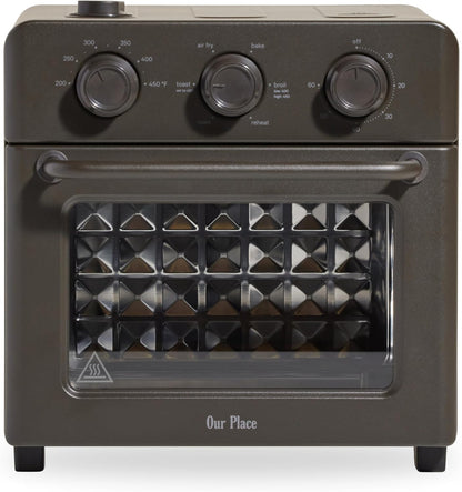 Our Place Wonder Oven, 6-In-1 Air Fryer & Toaster Oven, 2-Rack, 13 Qt | Non-Toxic Air Fryer Toaster Oven Combo; Basket, Wire Rack, Bake Pan, Crumb Tray; Toast, Roast, Bake, Broil, Reheat, Steam1