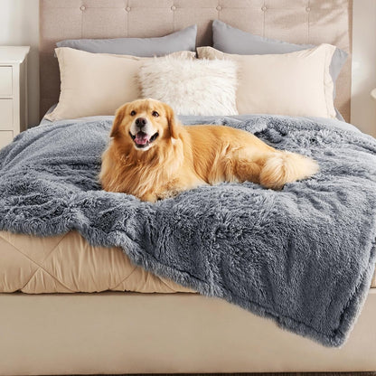 Bedsure Waterproof Dog Blanket for Small Dogs Cats Fluffy Faux Fur, 30X40 | Plush Fuzzy Reversible Pet Blankets for Couch and Dog Bed, Soft Calming Throw Cat Puppy Blanket Washable, Dog Gift, Brown21
