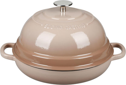 Enameled Cast Iron Dutch Oven Pot with Lid, round Bread Oven for Homemade Sourdough Bread Baking, 6 Quart, Mocha1