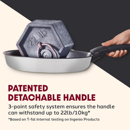 Ingenio Expertise Stainless Steel Pots and Pans Set, 13-Piece | Nonstick Coating, Oven Safe up to 500°F, Stackable Design Saves Space, Dishwasher Safe, Ideal for RV and Camping8