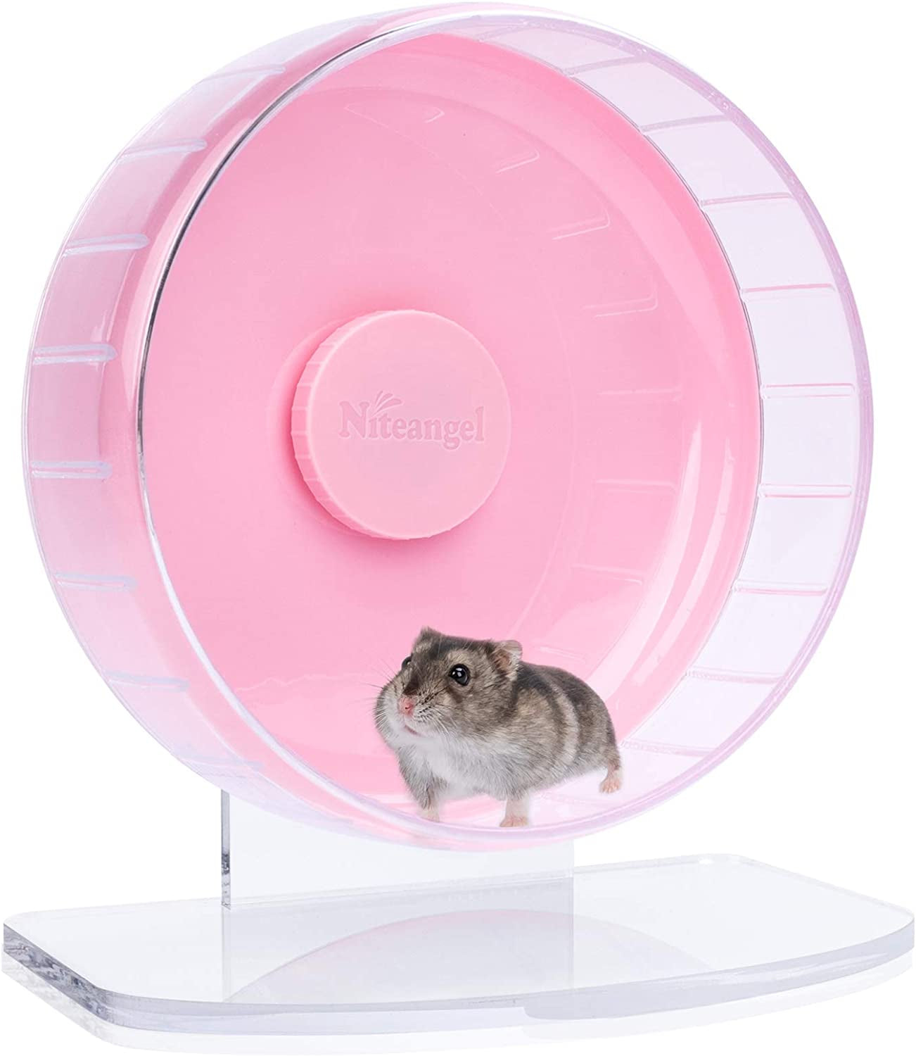 niteangel-super-silent-hamster-exercise-wheels-quiet-10-inch-running-wheel-can-10-6-13-4-adjustable-height-no-bend-back-spinner-running-for-dwarf-syrian-hamster-gerbils-mice-or-other-small-animal
