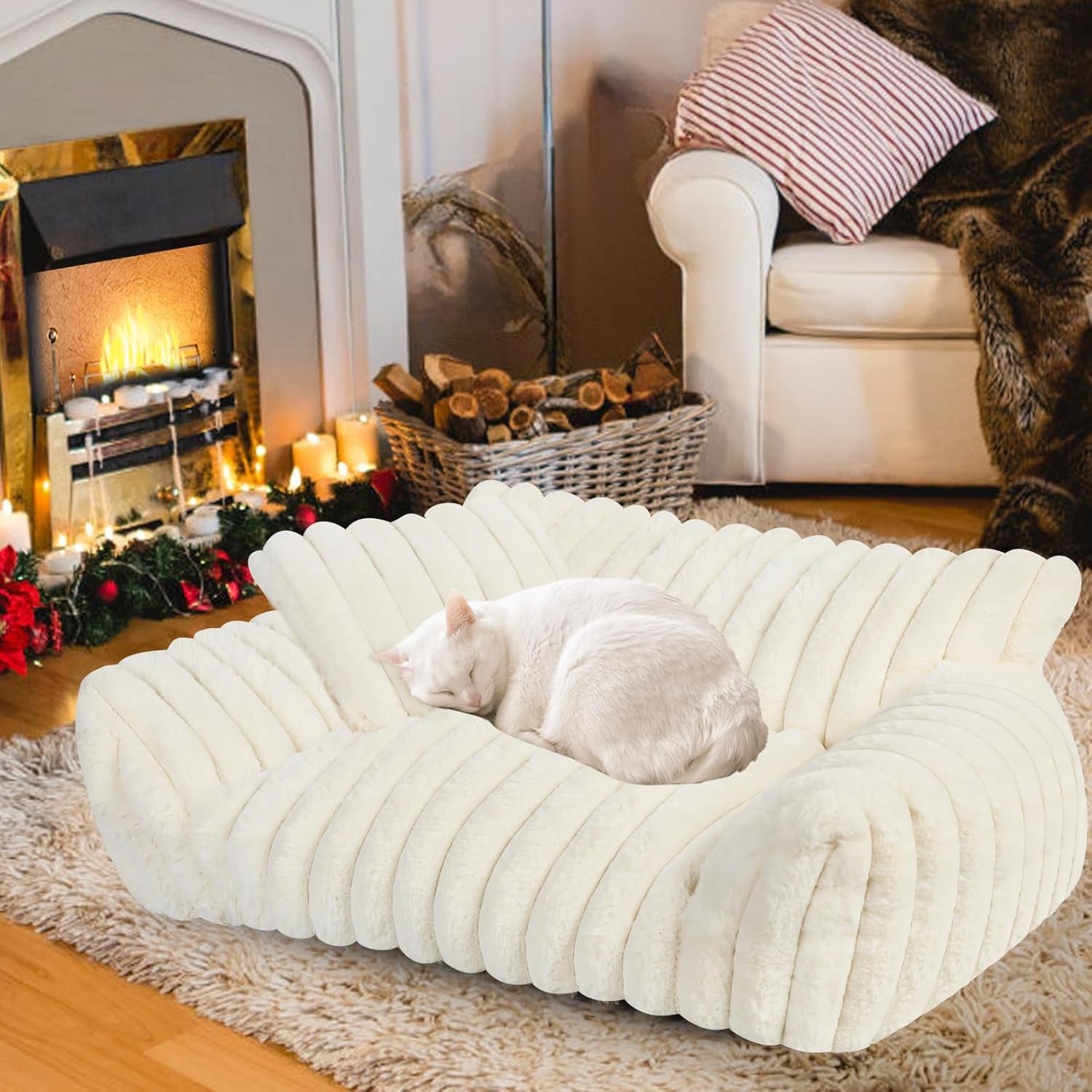 cute-cat-couch-bed-for-indoor-cats-dog-beds-for-small-dogs-couch-s-grey-dog-couch-bed-with-removable-washable-cover-cute-fluffy-pet-sofa-cat-couch-bed-washable-dog-bed-medium-large-size-dog