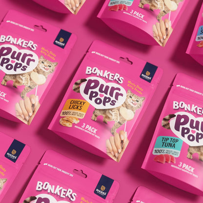 Bonkers Purrpops Freeze-Dried Chicken Flavored Lollipop Treats for Cats, 15 Pack4