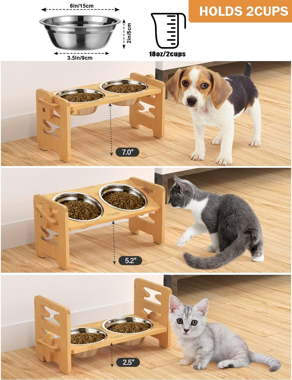 vantic-elevated-dog-bowls-raised-dog-bowl-stand-adjustable-small-natural-bamboo-elevated-feeder-with-2-stainless-steel-bowls-adjustable-height-stand-for-small-puppies-and-cats