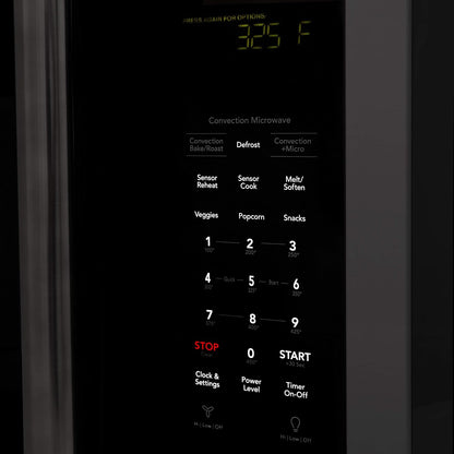 ZLINE over the Range Convection Microwave Oven in Black Stainless Steel with Modern Handle and Sensor Cooking7