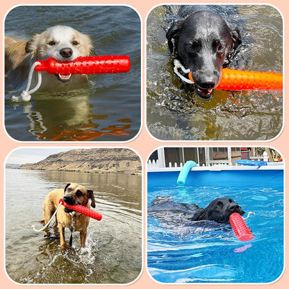 Dog Water Toys, 2 Pack Floating Bumper Fetch Toy Dummy | Interactive Retrieving Training Float Pet Rope Toy for Pool, Lake Outdoor Small Medium Large Dogs6