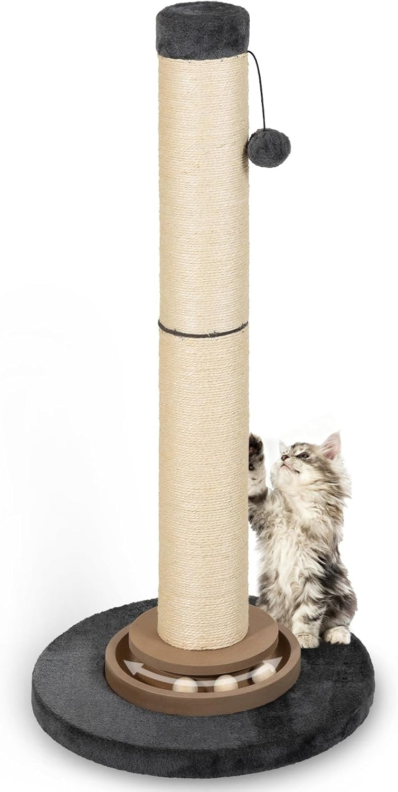 heavy-duty-cat-scratching-post-35-inch-tall-cat-scratcher-cat-tree-tower-with-hanging-ball-for-indoor-cats-adults-sisal-scratching-post-with-toys