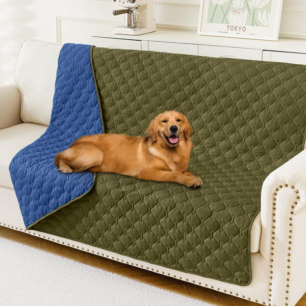 Smiry Waterproof Dog Bed Cover Blanket, Reversible Pet Blanket | Soft Reversible, Washable Leakproof Cats Dogs Couch Cover for Sofa, Couch, Furniture (30X70 Inch)101