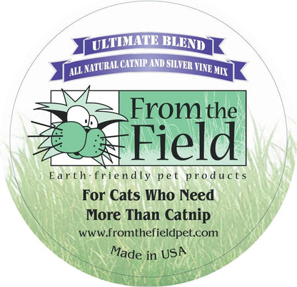 From the Field | Ultimate Blend Catnip & Silver Vine | Premium Usa-Grown Catnip for Toys & Playtime | Fresh, Potent, Non-Toxic, Eco-Friendly | Safe for Kittens & Cats | Resealable 2 Oz Tub2