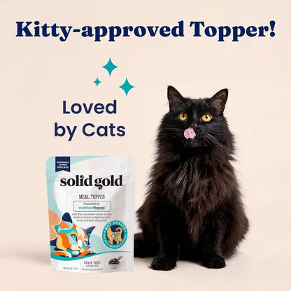 Solid Gold Nutrientboost™ Cat Food Toppers for Cats - High Protein Meal Topper & Crunchy Cat Treats for Indoor Cats W/Vitamins, Minerals & Amino Acids for Gut Health & Immune Support - All Ages - 1Lb6