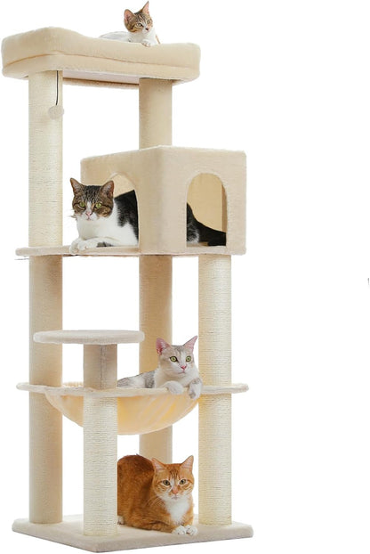 MUTTROS Mushroom Cat Tree Tower with Removable Scratcher, Large Hammock, Condo, Perch, 3 Sisal Posts – Multi-Level Cat Tree for Indoor Cats, Cute Cat Tower for Small Space Homes27