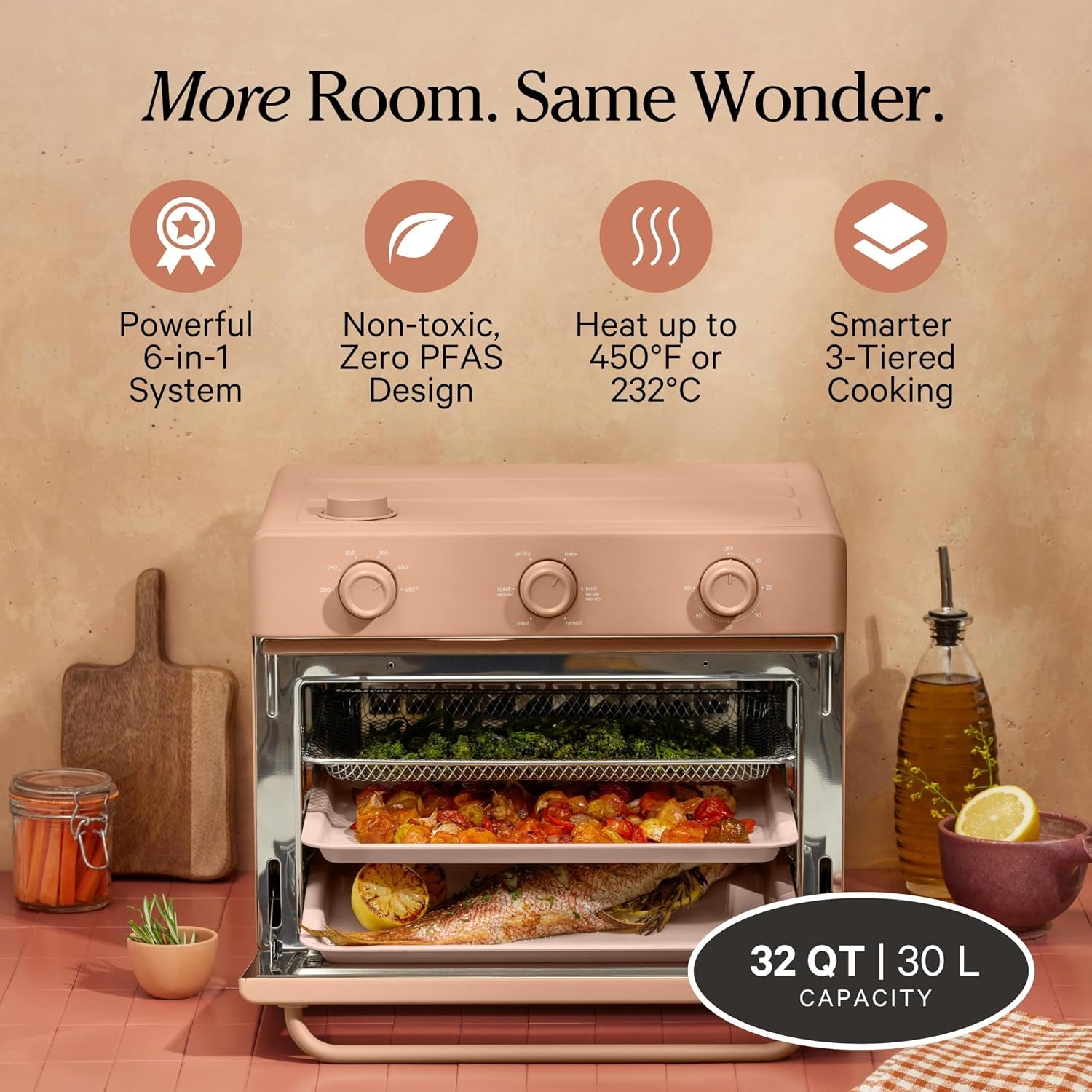 our-place-large-wonder-oven-6-in-1-air-fryer-toaster-oven-3-rack-32-qt-non-toxic-air-fryer-toaster-oven-combo-basket-wire-rack-bake-pan-crumb-tray-toast-roast-bake-broil-reheat-steam
