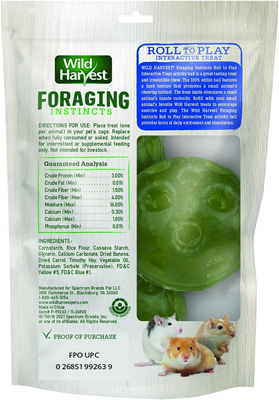 wild-harvest®-foraging-instincts-roll-n-play-interactive-treat-3-count-for-pet-mice-rats-hamsters-and-gerbils-2-30-ounce-pack-of-1