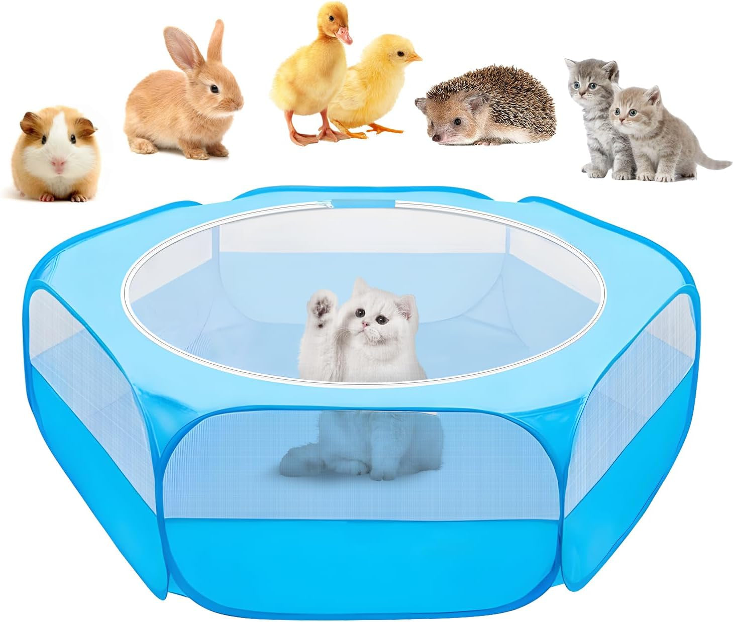 uwe-small-animal-playpen-waterproof-foldable-pet-playpen-black-anti-escape-exercise-pet-tent-bite-resistant-breathable-mesh-leakproof-base-easy-fold-storage-indoor-outdoor-for-pets