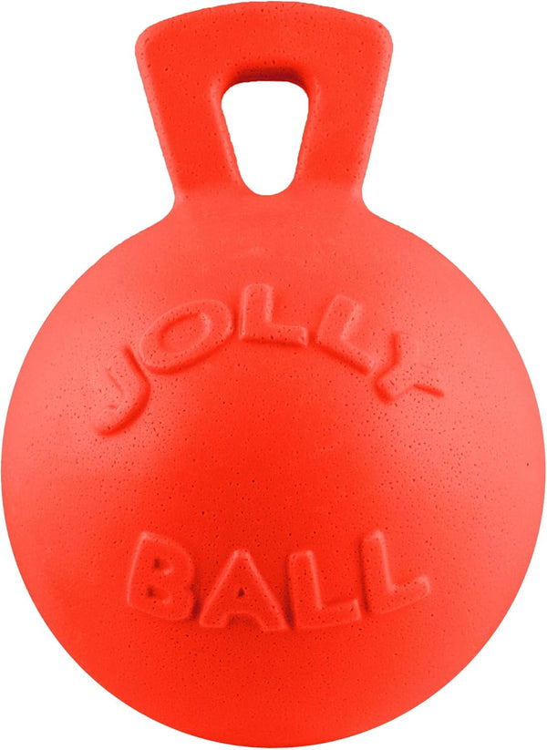 Jolly Pets Tug-N-Toss Heavy Duty Dog Toy Ball with Handle, 8 Inches/Large, Red (408 RD)10