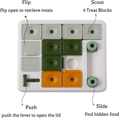 Barkwhiz Dog Puzzle Toy 3 Levels, Mental Stimulating for Boredom and Smart Dogs, Treat Puzzle for All Breeds Dog3