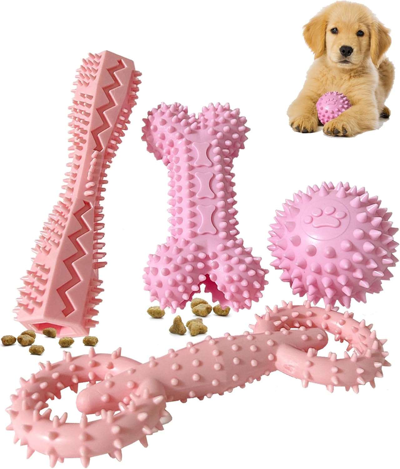 4-pack-puppy-teething-toys-chew-toys-for-0-6-month-puppies-blue-small-medium-dogs-durable-interactive-food-dispensing-bone-ball-donut-dog-boy