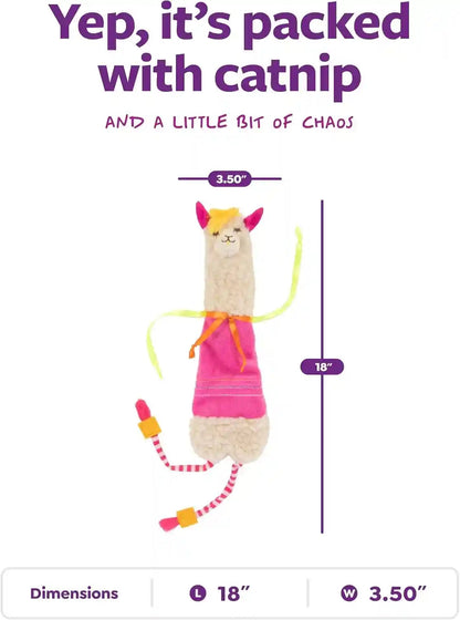 Smartykat Leggy Llama Catnip Crinkly Plush Kicker Cat Toy, Soft Floppy Body for Wrestling & Bunny Kicks for Cats & Kittens3