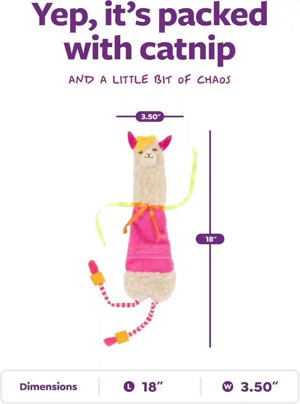 Smartykat Leggy Llama Catnip Crinkly Plush Kicker Cat Toy, Soft Floppy Body for Wrestling & Bunny Kicks for Cats & Kittens3