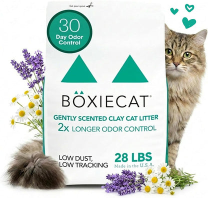 Boxie Premium Unscented Clumping Cat Litter 30+ Day Odor Control 16 Lb17