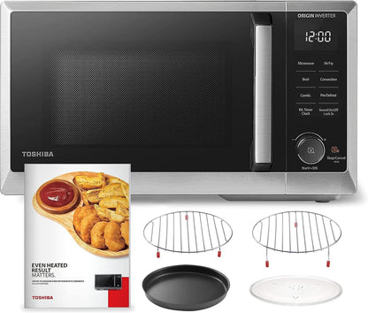 6-In-1 Inverter Countertop Microwave Oven Healthy Air Fryer Combo, MASTER Series, Air Fryer, Broil, Convection, Speedy Combi, Even Defrost, Sound On/Off 27 Auto Menu Stainless Steel1