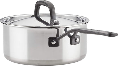 Kitchenaid 5-Ply Clad Stainless Steel Cookware Induction Pots and Pans Set, 10-Piece, Polished Stainless Steel7