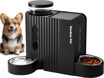 Gardner Pet Automatic Gravity Pet Feeder, 0.8 Gallons*2 Dog Feeder and Water Dispenser Set 100% Bpa-Free, 2-In-1 Gravity Feeder with Stainless Steel Bowl for Dogs, Cats, Rabbits, Puppies (Green)8