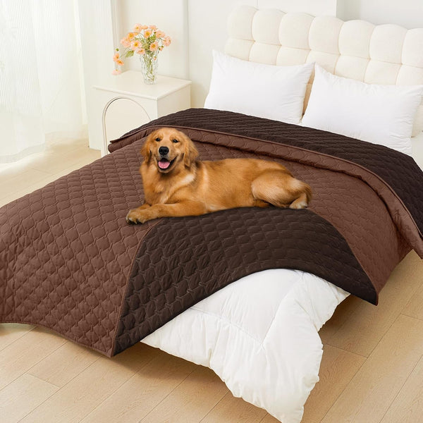 Smiry Waterproof Dog Bed Cover, Reversible Pet Blanket for Sofa Couch | Soft Washable Dog Blanket, Leakproof Couch Cover for Dogs Cats & Furniture Protection, 52X82, Grey/Dark Grey72