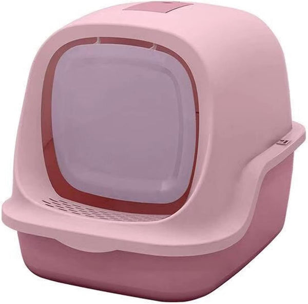 Dog Potty Training Toilet ﻿ Cat Litter Box Large Enclosed Toilet with Transparent Door Cover Splash-Proof Pet Supplies(A)1