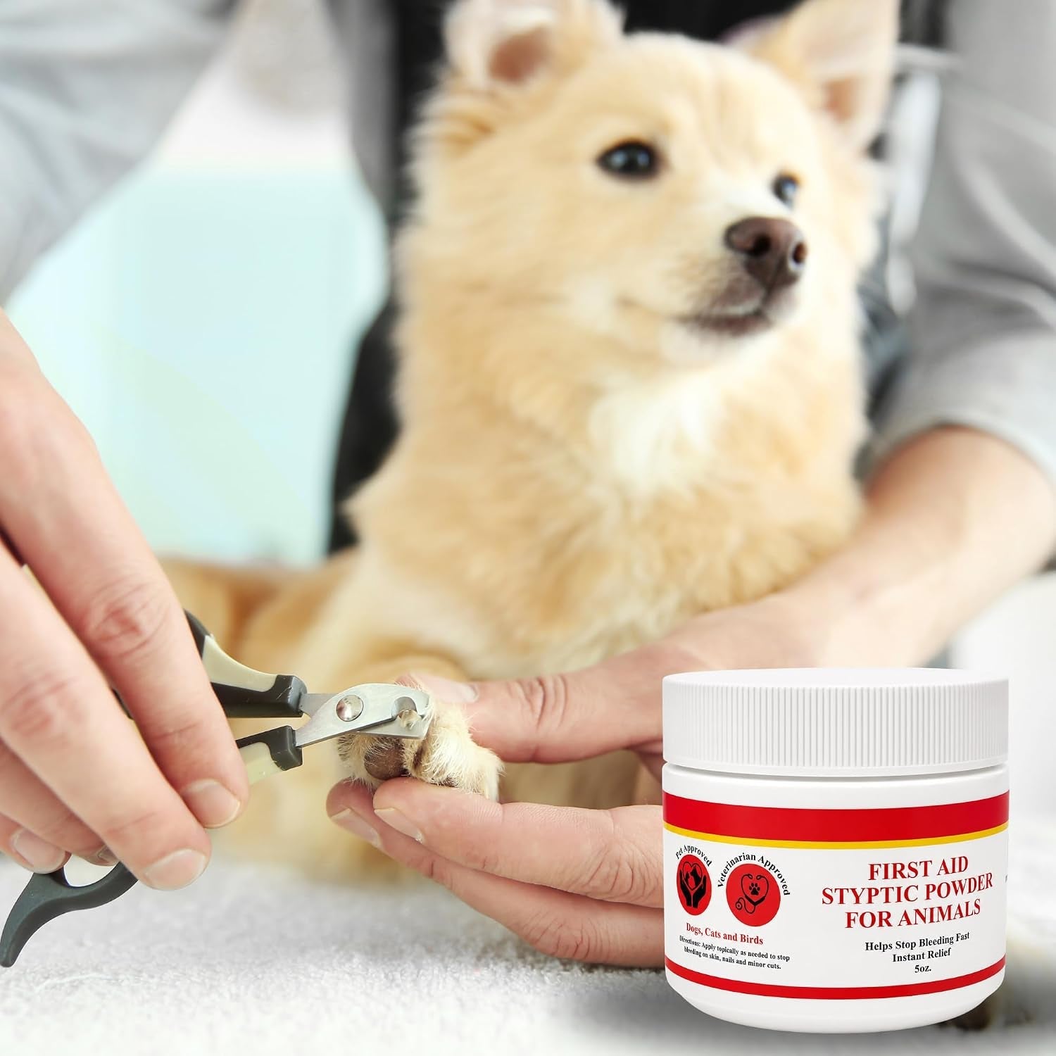 5-oz-styptic-powder-for-dogs-cats-birds-stops-bleeding-quick-blood-clotting-for-nail-clipping-minor-cuts-tail-docking-wing-clipping-pet-first-aid-hemostatic-powder-with-sealed-top-scoop-stops-bleeding-quick-blood-clotting-for-nail-clipping-minor-animal-cuts-wound-care-pet-first-aid-hemostatic