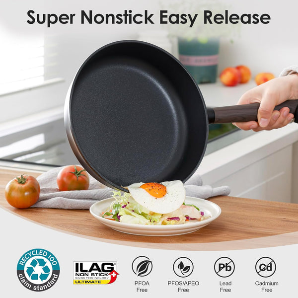 15Pcs Nonstick Cookware Set Pots and Pans Set Kitchen Cooking Frying Pans with Stay-Cool Handle, Dishwasher Safe, Induction Compatible, PFOA/PFOS Free, Black5