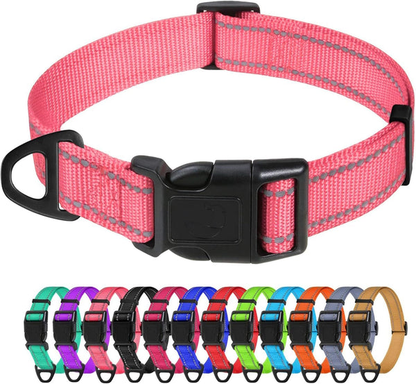 Tagme Small Dog Collar, Reflective Puppy Collar, Sky Blue, 3/8" Width | Lightweight, Nylon Collar for Puppies, Chihuahua, Yorkie & Teacup Dogs 5-15 Lbs, Reflective for Evening Walks, 12 Colors28